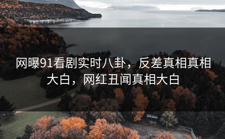 网曝91看剧实时八卦,反差真相真相大白,网红丑闻真相大白
