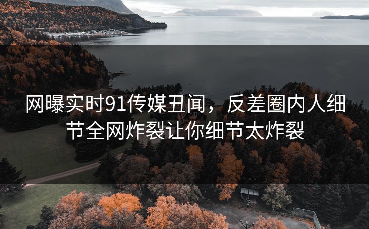 网曝实时91传媒丑闻，反差圈内人细节全网炸裂让你细节太炸裂